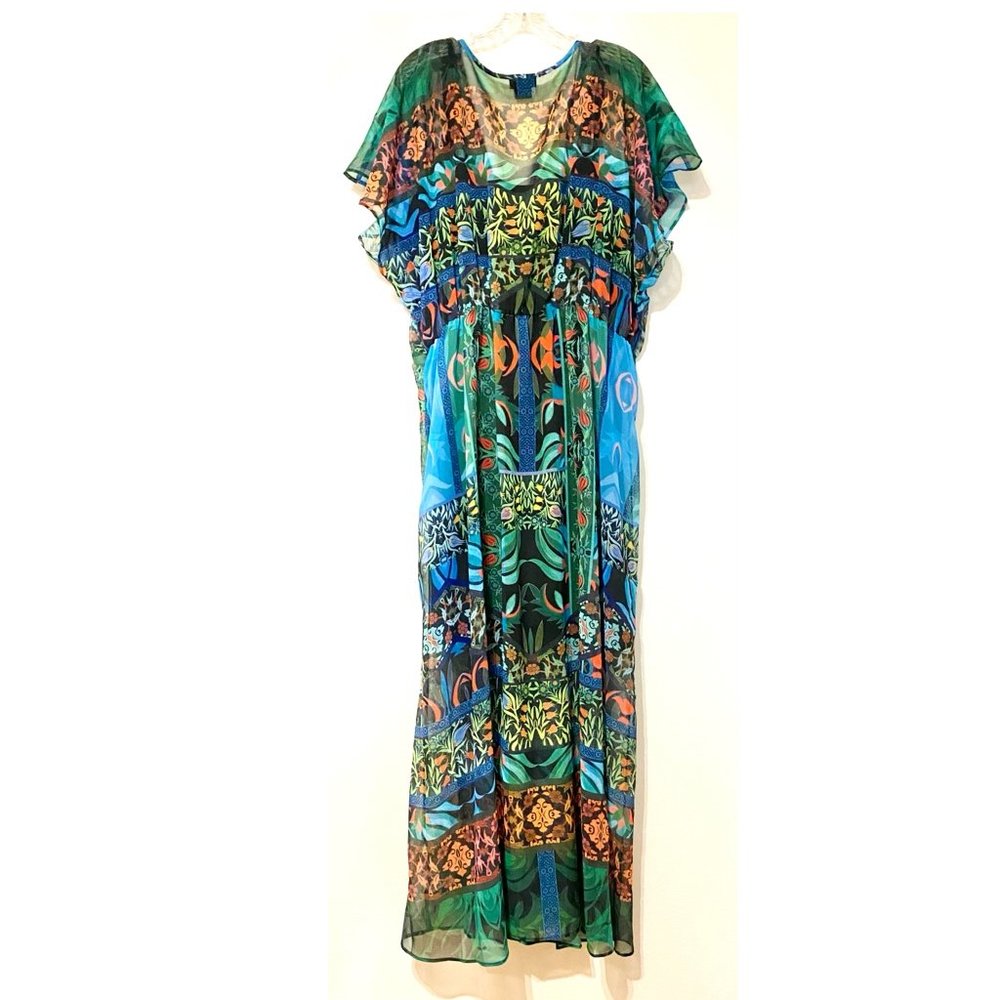 City Chic Maxi Dress ~ floaty & relaxed ~ with black slip - Picture 10 of 10